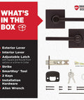 Halifax Entry Door Handle With Lock And Key For Front Entrance And Bedrooms, no nonsense lock set contents displayed.