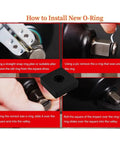 How to install new O-ring for Top Notch 1/2 Inch And 3/8 Inch Impact Wrench Retaining Rings Kit with step-by-step images.