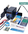 2 In 1 Soldering Station With Hot Air Gun And Soldering Iron, Dual Digital Display, temperature adjustable, tools and accessories