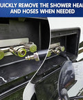 3-Piece RV Exterior Shower Quick-Connect Kit, Brass Water Hose Fittings With Leak-Proof Self-Locking Design, No-Fuss Camper Quick Connect Set With 1/2 In BSP And 3/4 In GHT Garden Hose Adapters, Easy Install