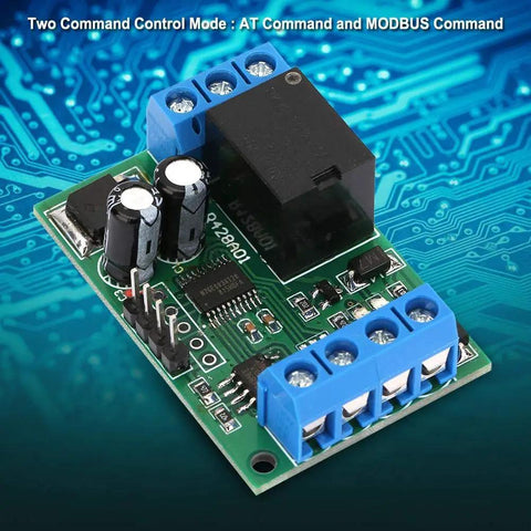 Ultra Compact RS485 Modbus RTU Serial Port Relay Module With Six Operational Modes 12V One Channel PLC Controller close-up