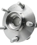 Front Wheel Hub Bearing Assembly 5 Lug Fits Nissan Altima 2007-2018, Maxima 2009-2021, silver metal 4-bolt hub