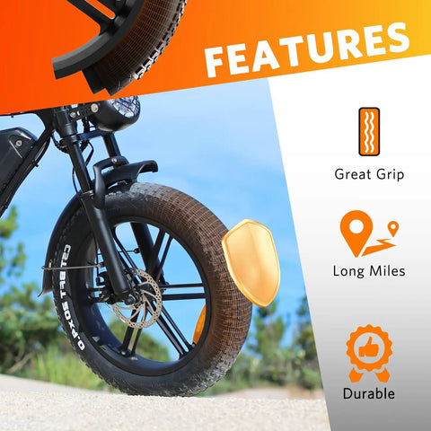 20x4.0 Tire Insert Puncture Proof Bicycle Tube Protector No Flat Bike Tire Liner on mountain bike showcasing features
