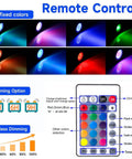 Color Changing Submersible Pond Lights With Timer Dope Underwater RGB Spotlight Kit For Ponds Fountains And Gardens 4 Pack