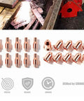 Pro Grade Plasma Cutter Consumable Kit For 45A Titanium 45 Amp, 10 Tips 56811 And 10 Electrodes 56576, copper parts displayed