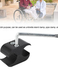 Alloy Wheelchair Pipe Clamp Multi Use Umbrella Stand Footrest Mount And Accessories Adjustable Clamp With Wrench