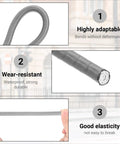 No Tie Elastic Shoe Laces With Adjustable Stretch Lock Ends For Sneakers And Casual Footwear 3 Pack Replacement Easy Slip On Daily Use Multi Color Set For A Secure Fit And Quick On The Go. gray elastic shoelace close-up