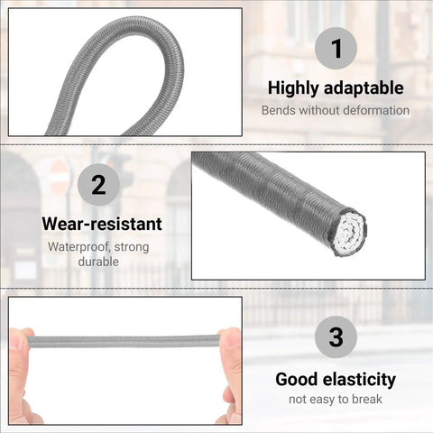 No Tie Elastic Shoe Laces With Adjustable Stretch Lock Ends For Sneakers And Casual Footwear 3 Pack Replacement Easy Slip On Daily Use Multi Color Set For A Secure Fit And Quick On The Go. gray elastic shoelace close-up