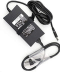 Beefy 130W Laptop Charger For Precision M Series Laptops M20 M60 M70 M90 M2400 M4400 M4500 M6300 LA130PM121 DA130PE100 Black With Durable Build Overheat Protection Safe Voltage Fast Charge Ready Barrel Compatible shown with power cord.