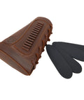 Premium Leather Gun Shell Holder Buttstock With Canvas Recoil Pad Extension For Shotguns And Rifles Reduces Recoil By About Sixty Percent