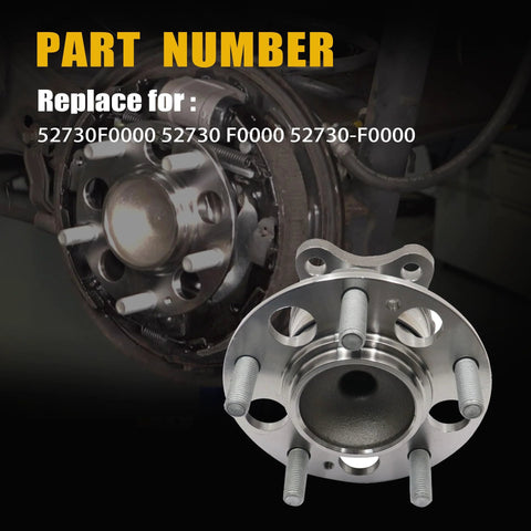 Close-up of Rear Wheel Hub Bearing 52730F0000 Direct Fit Replacement for Kia Forte, Hyundai Elantra GT, Hyundai Ioniq