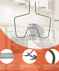 WB44T10010 Compatible Oven Bottom Heating Element, 2585W 240V, stainless steel and carbon fiber, dimensions labeled, Spectra use