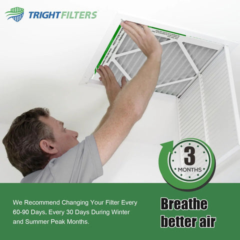 Installing 12x12x1 Air Filter 4 Pack MERV 8 Pleated Filters For Home HVAC AC Furnace Replacement into ceiling vent