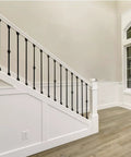 Slanted baluster shoes with screws for half inch square balusters satin black aluminum set of 30 hides holes on treads
