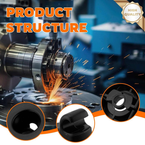 Machining process with close-up of Two Pack Black Sun Visor Support Clips Direct Replacement For Dodge Avenger 2011-2014 And Chrysler 200 2011-2015 Easy Install Retainer Must Have For Your Ride Car Interior.