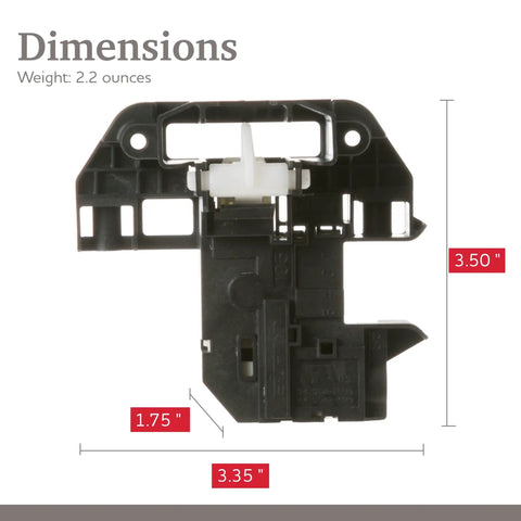 Door Latch Lock Replacement For Washing Machine Keeps The Door Sealed And Fixes Start Pause Button Glitch Reliable Washer Latch Lock Part With Common Models WH44X10288 PS3496878 AP5270191 ES10288, black plastic 3.50 in