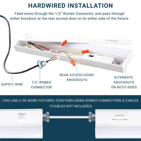 Under Cabinet LED Light With 5 CCT Color Levels For Your Vibe, 16 Inch, 14W, Hardwired Install, Dimmable, 1000 Lumens, ETL Listed, 120V