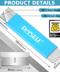 DIYSELF box cutter, 12-pack retractable utility knife with aluminum shell, blue body, single-edge blades