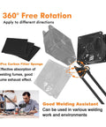 Ultimate Third Hand Soldering Station with adjustable fan and carbon filter sponges for electronics repair