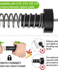 Extra Long Zipline Spring Brake For Backyard Fun 6.6ft Heavy Duty Stopper System, showing stainless steel spring and cable compatibility.