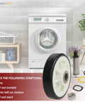 Heavy Duty Drum Rollers With Shafts Replacement Pack For Maytag And Whirlpool Clothes Dryers, includes roller and shaft.