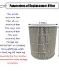 CNC Oil Mist Replacement Filter For Industrial Fume Purifier And Oil Mist Collector, cylindrical design, size 35x36 cm