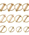 Beefy Heavy Duty Lynch Pin Assortment Kit With 12 Pieces In Four Sizes For Quick Release 3 Point Hitch Pins For Tractors Trailers