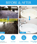Before and after comparison of tub and tile refinishing kit with quick dry tile paint for walls and floors water based semi gloss white finish