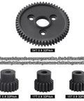 54T 0.8 32P Beefy Metal Spur Gear Set With 15T 17T 19T Pinions And 3.175mm Coupler For 1/10 Traxxas Slash 4X4 RC Cars