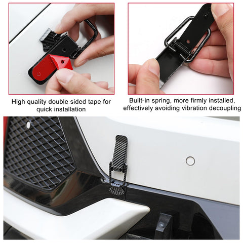 Installation of 4 Piece Car Bumper Clip Hasp Kit Universal Quick Release Fasteners for Front and Rear Bumpers with strong hook lock clips