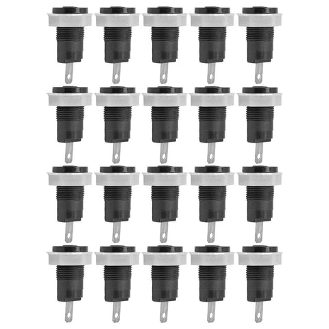20 Piece Banana Socket Binding Post Adapters Welding Type Grounding 4mm Brass Plated Terminals With ABS Insulated Shell For 32A 1kV CAT III