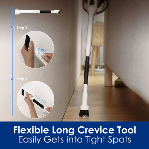 Cordless Vacuum Accessory Kit For Pure One Air Pet S12 S11 S15 X A11 A10 A20 A30S Series with flexible crevice tool in use