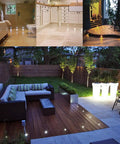 12V Low Voltage Waterproof IP67 Warm White Recessed Deck Lights Kit For Steps And Patio, lighting on decks and patios