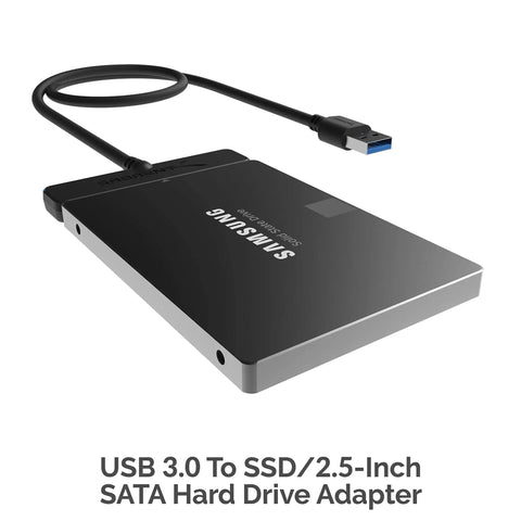 Usb 3.0 To 2.5 Inch Sata Drive Adapter Cable For Ssd And Hdd With Uasp Plug And Play Usb Powered External Converter For Laptop Storage 2.5 Inch Sata I II III Ssd Or Hdd Not For 3.5 Inch Or Nvme, black SATA adapter with USB cable