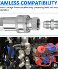 Heavy Duty Hydraulic Quick Connect Coupler Set 3/8 Inch NPT ISO 7241 A Pioneer Style With Dust Caps Poppet Universal Fit