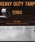 Heavy Duty Tarp 10x12 Ft 12 Mil Waterproof With Grommets Tough As Nails All Weather Shield UV Resistant And Tear Proof Plastic Cover
