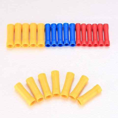 150 Pcs Electrical Butt Connectors Kit Insulated Butt Splice Crimp Wire Connectors Assorted Straight Wire Terminals For Automotive Wiring Built Tough Copper Core Terminals For Fast Reliable Electrical Jobs