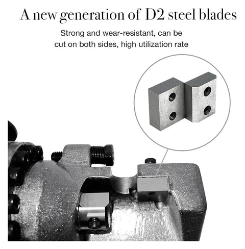 Electric Hydraulic Rebar Cutter For Construction Sites, Pro Grade, showing D2 steel blades, adjustable design, close-up view