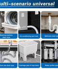 Multi-scenario universal drain hoses and pipes for washing machine, air conditioning vent, bathroom, kitchen sink, and water purifier.