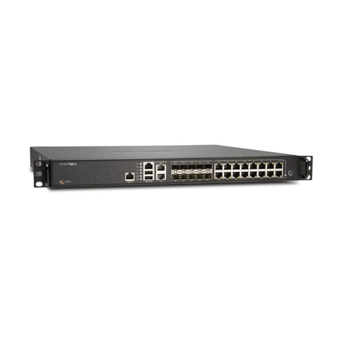 Next Generation Network Security Appliance Bringing Kick Butt Enterprise Firewall Protection With Heavy Duty Threat Prevention And Beast Mode Daily Reliability Model 01 Ssc 1940, sleek black design, front view, rack-mounted.