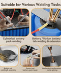 Cylindrical battery pack welding with Heavy Duty 11000W Battery Spot Welder Featuring Smooth Rotary Dial And Hundred Custom Settings.