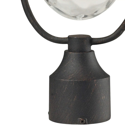 Base detail of Searsport 15 Inch Outdoor Post Light With Weathered Charcoal Finish One Light Post Mount Durable Cast Aluminum