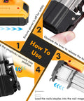 Cordless 18GA Brad Nailer And Electric Staple Gun Two In One Wire Free Nail Tool For Home Repair instructions for setup and loading nails.