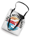 Wing Foil Gear Tote Bag For Wingsurfing And Wingfoiling, 16 By 16 Inch Carry Bag displaying colorful wing design and black straps.