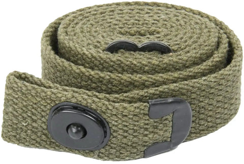 Pack Of 2 WWII M1 Carbine Web Sling 1 Inch OD Green Canvas Rifle Sling With Lift The Dot Closure Military Reproduction Durable Web Gear