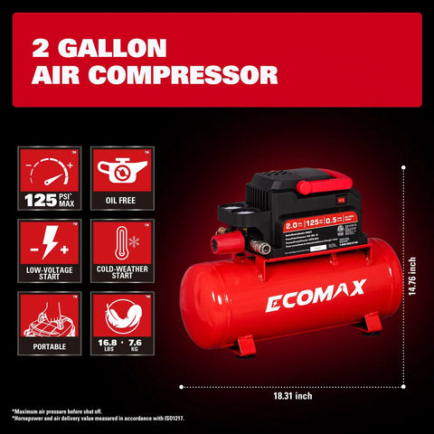 Craftsman 2 Gallon Portable Air Compressor 125 PSI Oil Free Lightweight Compact Design With 10 Piece Accessory Kit Including Hose Chuck Gauge And Blow Gun Perfect For Tires Nails And Inflatable Projects Quick Setup Easy Storage Ideal Garage Tool