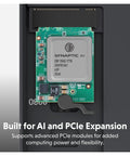 Circuit board inside Tool Free USB4 NVMe SSD Enclosure Pushing Straight Up 80Gbps Speeds With Thunderbolt 5 Compatibility.