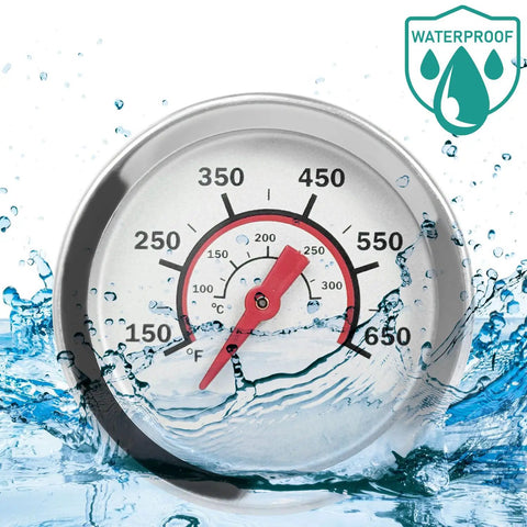 1.8 Inch Lid Temperature Gauge For Grills Replacement Parts No Fuss Install Grill Thermometer For Advantage And Tru Infrared Performance Series Heat Indicator Compatible With G4328L00W1 waterproof dial in stainless steel
