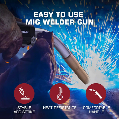 Check Out This Awesome 10ft 250A MIG Welding Gun With Euro Connection, showcasing stable arc strike and heat-resistant design.