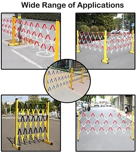 Real Tough Expandable Barricade Fence With Caster Wheels, Retractable Safety Barrier For Job Sites And Traffic Control, Heavy Duty Movable Crowd Control Gate That Slides Like A Boss